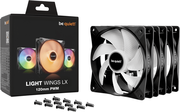 be quiet! Light Wings LX 120mm PWM 3-pack Svart