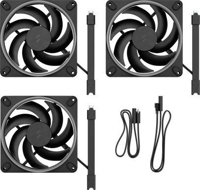 Fractal Design Momentum 14 RGB 3-pack Svart