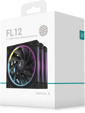 Deepcool FL12 3in1 Svart 120mm 3-pack