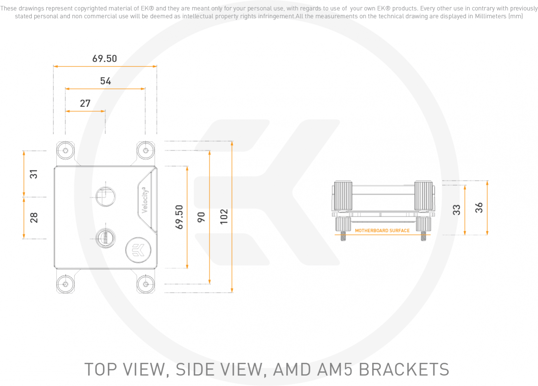 EK-Quantum Velocity³ 1700/1851/AM5 - Plexi
