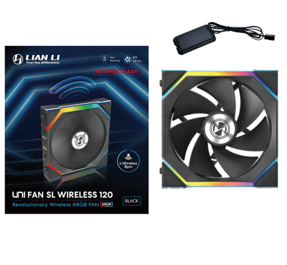 Lian Li UNI FAN SL120 Wireless Reverse Svart