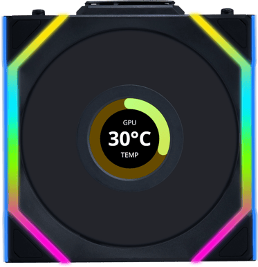 Lian Li UNI FAN SL120 Wireless LCD Svart