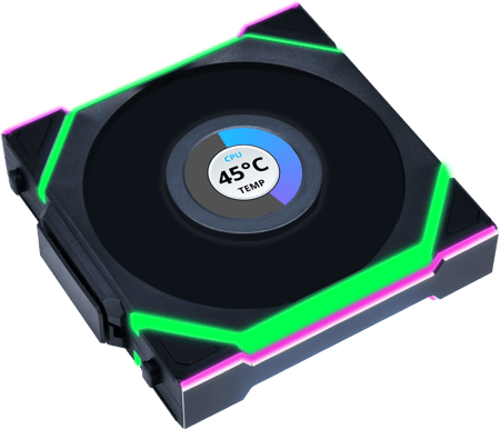 Lian Li UNI FAN SL120 Wireless LCD Svart