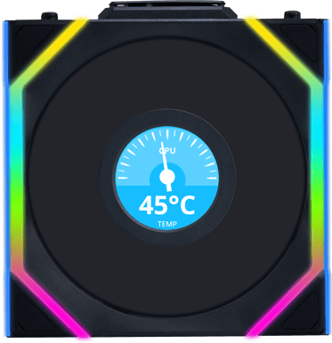 Lian Li UNI FAN SL120 Wireless LCD Reverse Svart