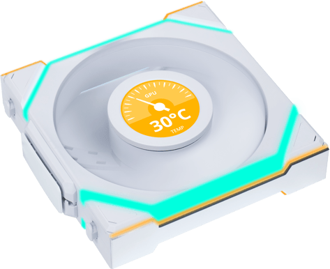 Lian Li UNI FAN SL120 Wireless LCD Reverse Vit