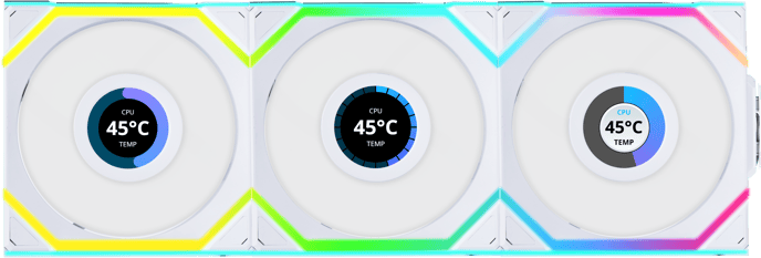 Lian Li UNI FAN SL120 Wireless LCD Reverse Vit 3-pack