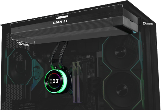 Lian Li Hydroshift II LCD-C 360N Fanless Svart