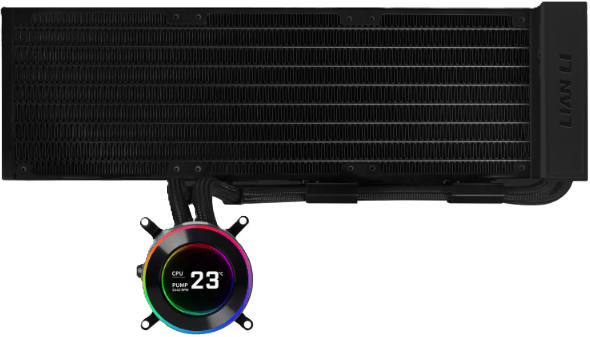Lian Li Hydroshift II LCD-C 360N Fanless Svart