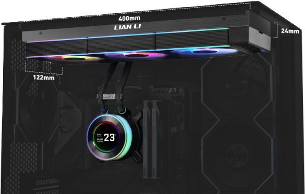 Lian Li Hydroshift II LCD-C 360CL Svart