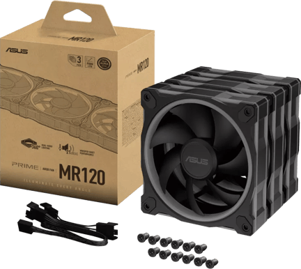 ASUS Prime MR120 A-RGB 3-pack Svart