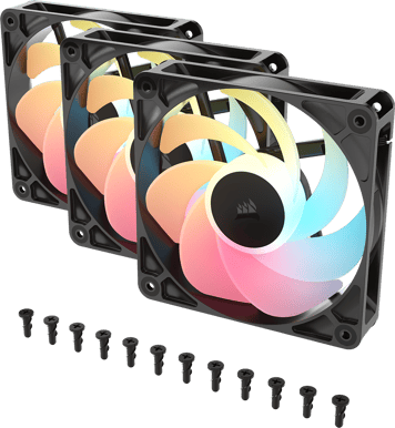 Corsair RS120-R A-RGB Reverse Svart 3-pack