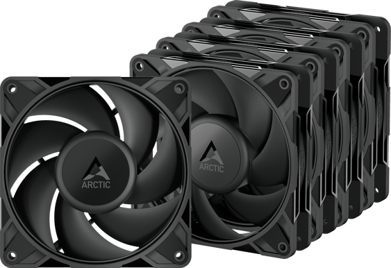 Arctic P12 Pro PWM Svart PST 120mm 5-pack