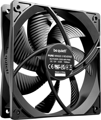 be quiet! Pure Wings 3 120mm PWM Reverse 3-pack Svart