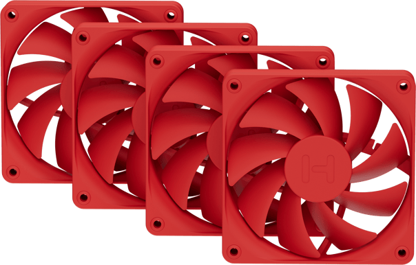 Hyte FA12 Wild Cherry/Red 4-pack