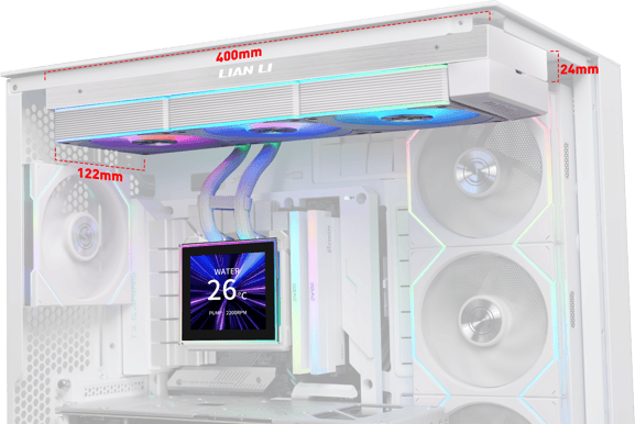 Lian Li Hydroshift II LCD-S 360CL Wireless White