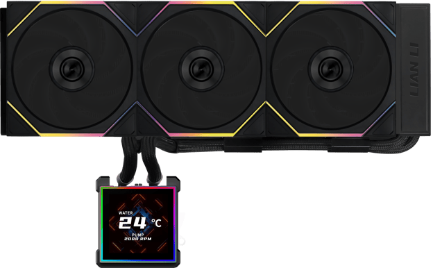 Lian Li Hydroshift II LCD-S 360TL Wireless Svart