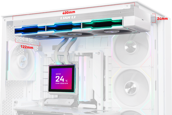 Lian Li Hydroshift II LCD-S 360TL Wireless Vit