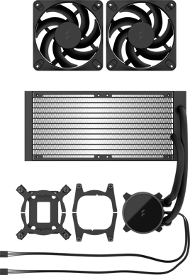Fractal Design Radius 240 Svart