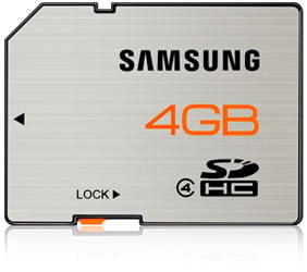 Samsung SDHC Essential 4GB, Class 4