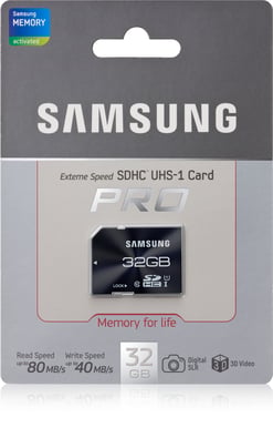 Samsung SDHC Pro 32GB, Class 10