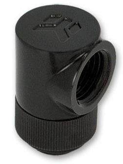 Adapter, EK-CSQ, 90-grader G1/4, Svart