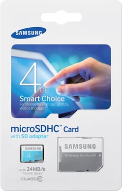 Samsung MicroSDHC 4GB Class 6 inkl. SD-adapter