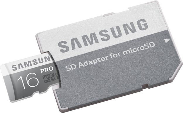 Samsung MicroSDHC Pro 16GB, Class 10 inkl. SD-adpater