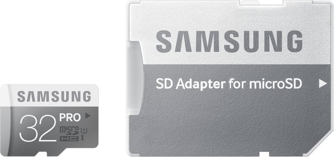 Samsung MicroSDHC Pro 32GB, Class 10 inkl. SD-adapter