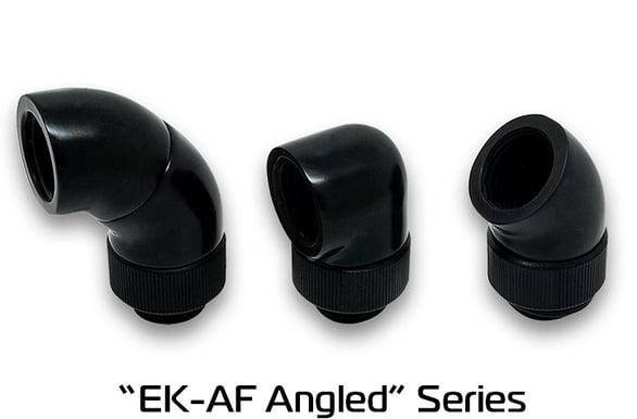 EK-AF Angled 45 G1/4 -Svart