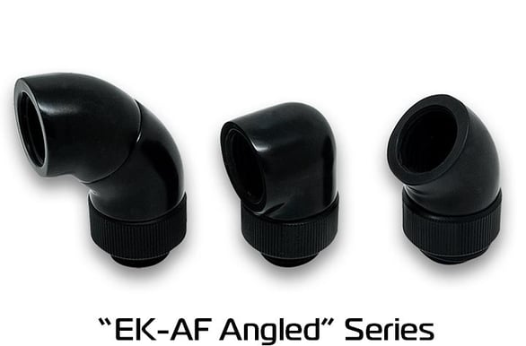 Adapter, EK-AF Angled 90 G1/4 -Black