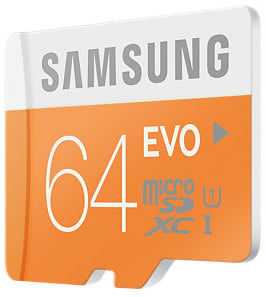 Samsung MicroSDXC EVO 64GB Class 10 inkl. USB adapter
