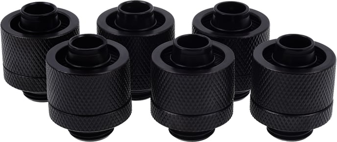 Alphacool Eiszapfen 16/10mm G1/4 6-pack -Svart