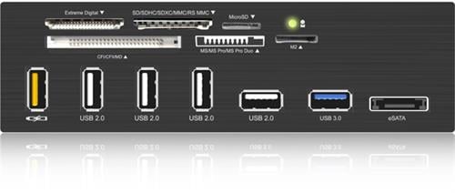 Minneskortläsare 5,25" USB 3.0, svart