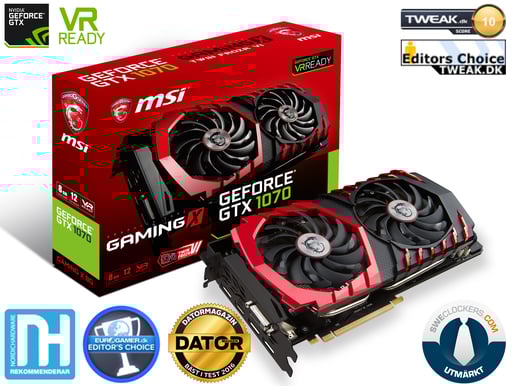 MSI GeForce GTX 1070 8GB Gaming X