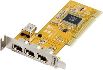 IO SUNIX lågprofil PCIFirewire 400, 4x6-pin