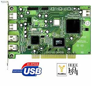 Firewire 2-portar & USB 2.0 3-portar PCI