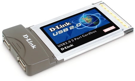 D-Link USB 2.0 PC-Card DUB-C2, 2 portar