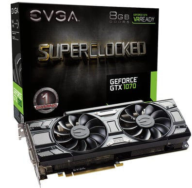 EVGA GeForce GTX 1070 8GB ACX 3.0 SC Gaming Black Edition