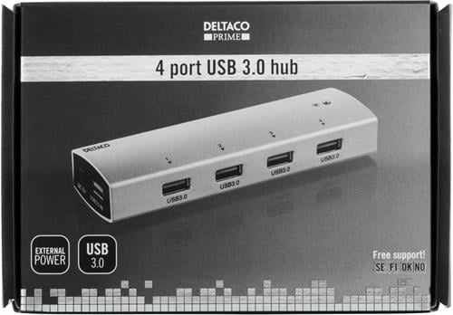 Deltaco USB 3.0 hubb 4-portar
