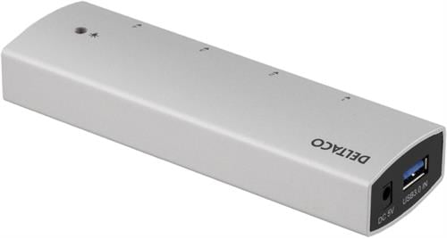Deltaco USB 3.0 hubb 4-portar Silver