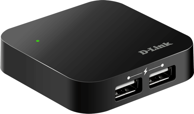 D-Link USB 2.0-adapter 4 portar Svart