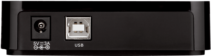 D-Link USB 2.0-adapter 7 portar Svart