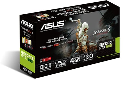 ASUS GeForce GTX 680 4096MB DirectCUII + 1 spel