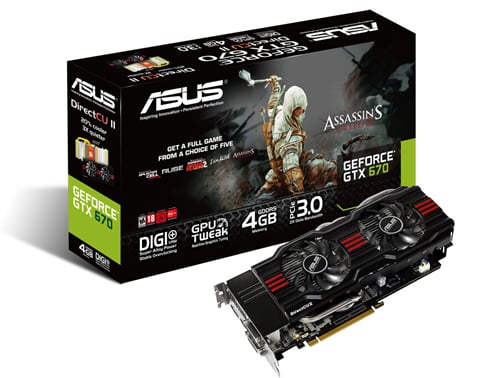 ASUS GeForce GTX 670 4096MB DirectCUII + spel