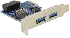 Delock Kontrollerkort PCIe, USB 3.0 2+1port