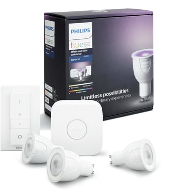 Philips Hue White & Color Ambiance Startpaket GU10