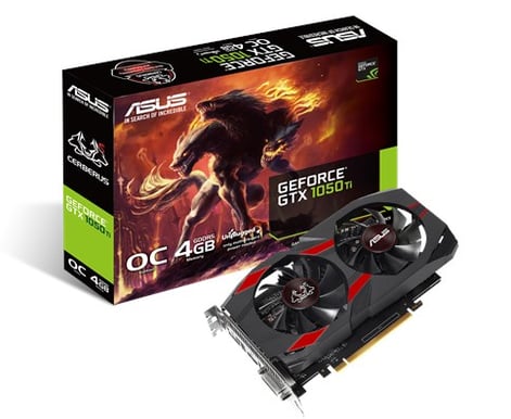 ASUS GeForce GTX 1050 Ti 4GB Cerberus OC