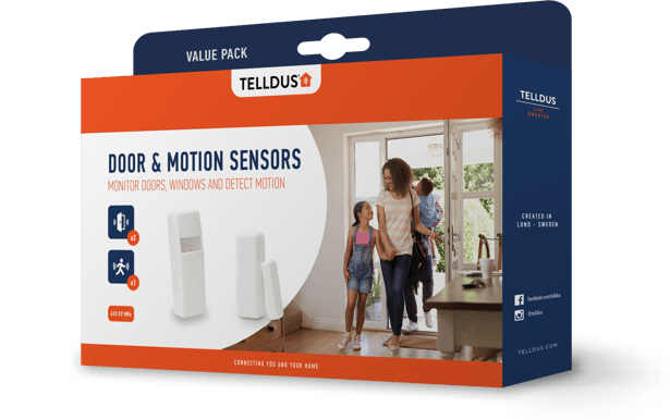Telldus Sensorpaket, 2x Magnet & PIR Sensor