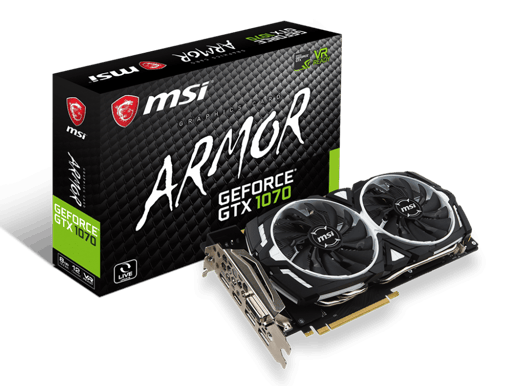 MSI GeForce GTX 1070 8GB ARMOR