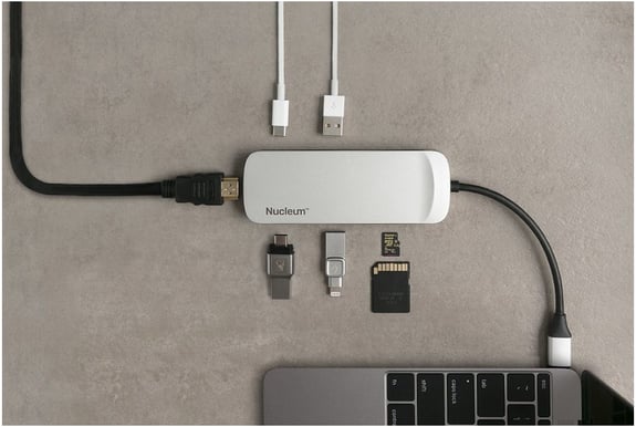 Kingston Nucleum USB-C Dockningsstation 7 portar Silver